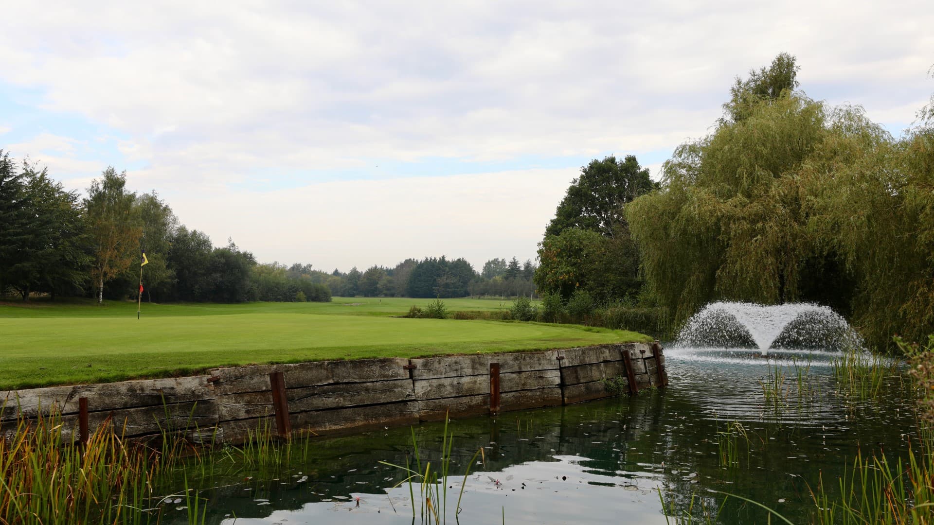 View of The Essex golf course and water feature
